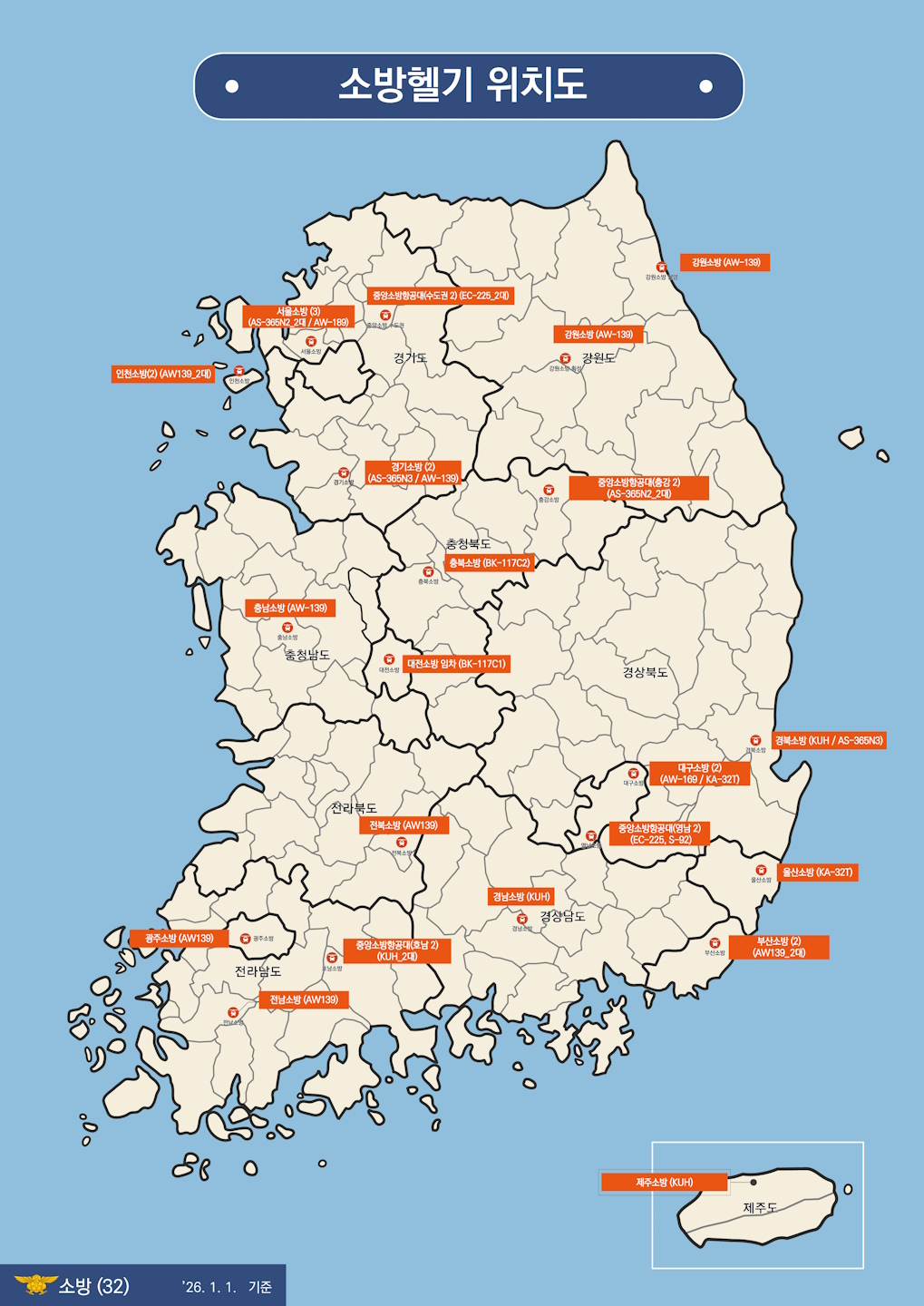소방헬기 위치도